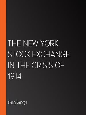 cover image of The New York Stock Exchange in the Crisis of 1914